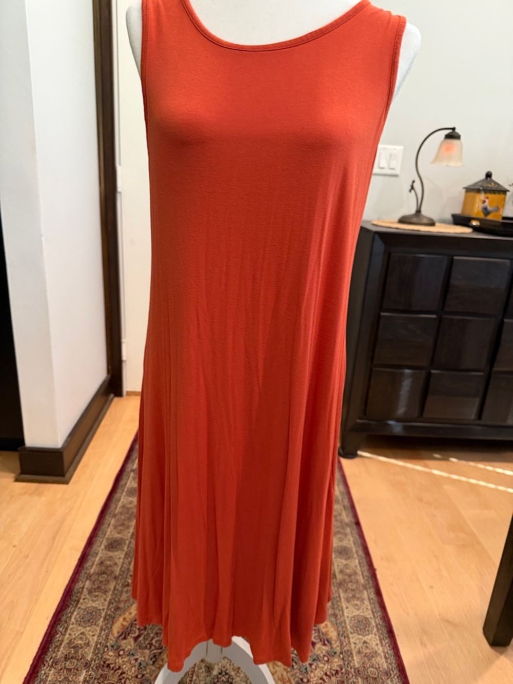 croft & barrow Sleeveless Midi Dress in Burnt Orange